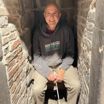 Robert enjoying exploring the Kings Lynn South Gate